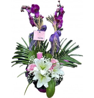 PURPLE ORCHID ARRANGEMENT